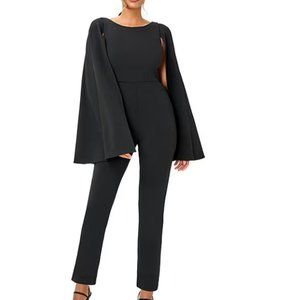 Adrianna Papell Caped Jump Suit NWT